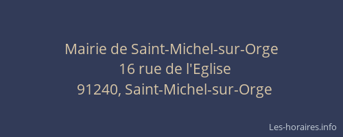 Mairie de Saint-Michel-sur-Orge