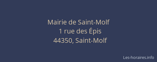 Mairie de Saint-Molf