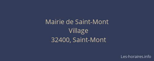 Mairie de Saint-Mont