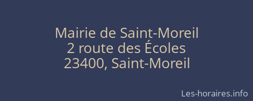 Mairie de Saint-Moreil