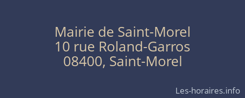Mairie de Saint-Morel