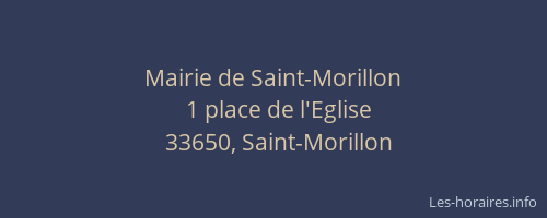 Mairie de Saint-Morillon