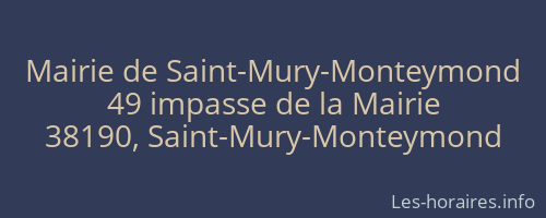 Mairie de Saint-Mury-Monteymond
