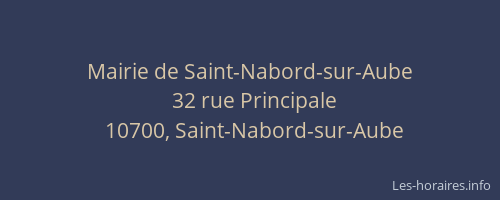 Mairie de Saint-Nabord-sur-Aube
