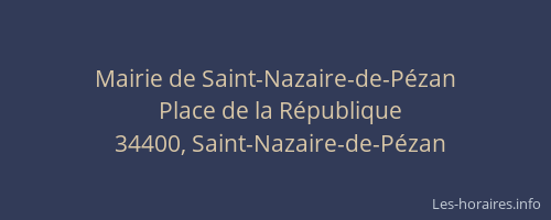 Mairie de Saint-Nazaire-de-Pézan
