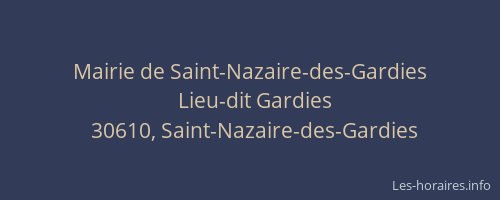 Mairie de Saint-Nazaire-des-Gardies