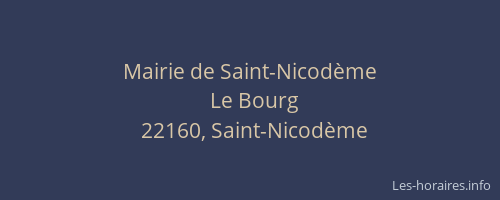 Mairie de Saint-Nicod&egrave;me