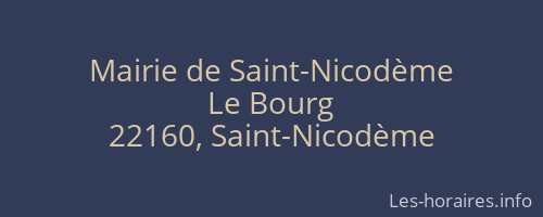 Mairie de Saint-Nicodème