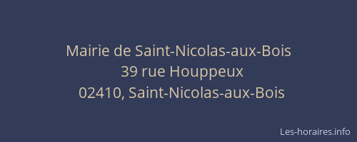 Mairie de Saint-Nicolas-aux-Bois