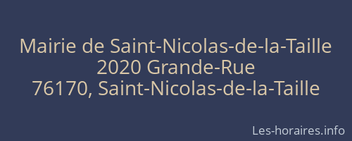 Mairie de Saint-Nicolas-de-la-Taille