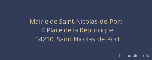 Mairie de Saint-Nicolas-de-Port