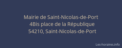 Mairie de Saint-Nicolas-de-Port