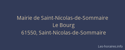 Mairie de Saint-Nicolas-de-Sommaire
