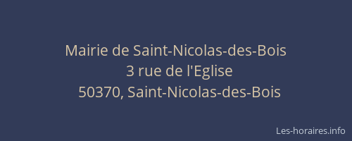 Mairie de Saint-Nicolas-des-Bois