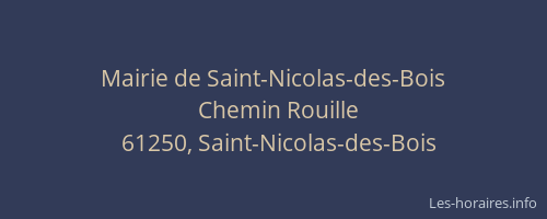 Mairie de Saint-Nicolas-des-Bois