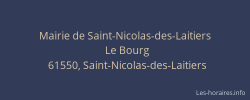 Mairie de Saint-Nicolas-des-Laitiers