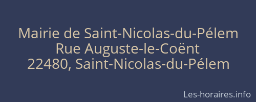 Mairie de Saint-Nicolas-du-Pélem