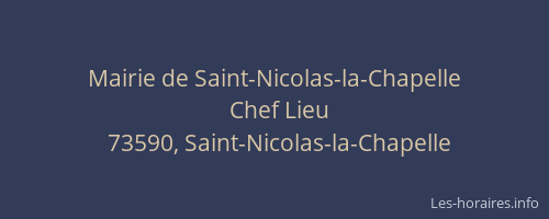 Mairie de Saint-Nicolas-la-Chapelle