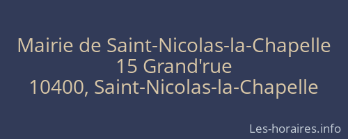 Mairie de Saint-Nicolas-la-Chapelle