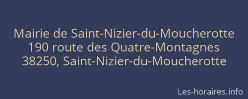 Mairie de Saint-Nizier-du-Moucherotte