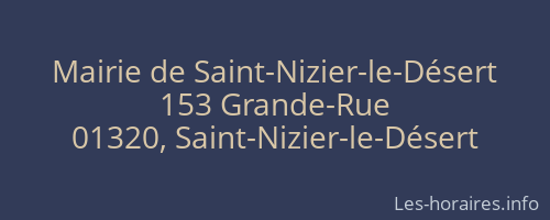 Mairie de Saint-Nizier-le-Désert