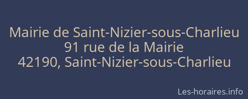 Mairie de Saint-Nizier-sous-Charlieu