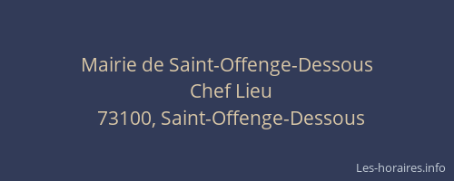 Mairie de Saint-Offenge-Dessous