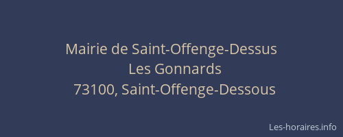 Mairie de Saint-Offenge-Dessus