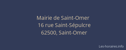 Mairie de Saint-Omer