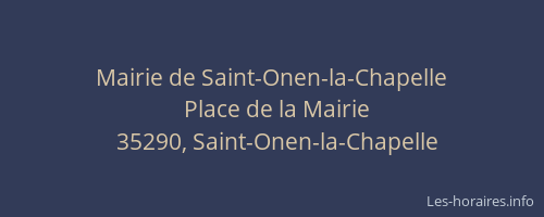 Mairie de Saint-Onen-la-Chapelle