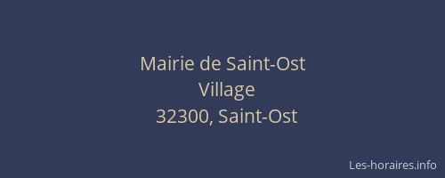Mairie de Saint-Ost