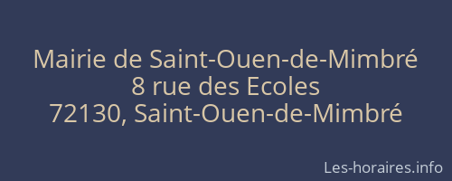 Mairie de Saint-Ouen-de-Mimbré