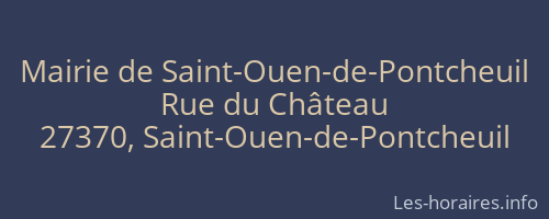 Mairie de Saint-Ouen-de-Pontcheuil