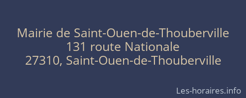 Mairie de Saint-Ouen-de-Thouberville