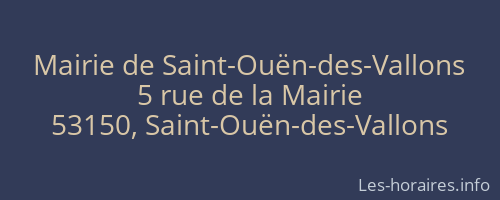 Mairie de Saint-Ouën-des-Vallons