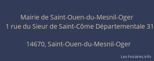 Mairie de Saint-Ouen-du-Mesnil-Oger