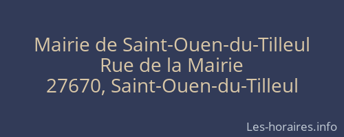 Mairie de Saint-Ouen-du-Tilleul