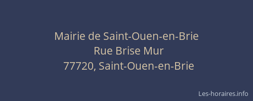 Mairie de Saint-Ouen-en-Brie