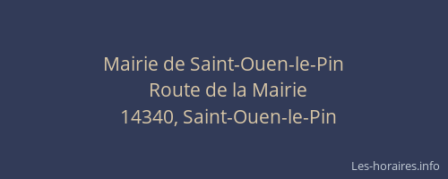 Mairie de Saint-Ouen-le-Pin