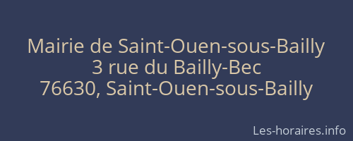 Mairie de Saint-Ouen-sous-Bailly