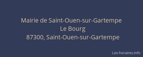 Mairie de Saint-Ouen-sur-Gartempe
