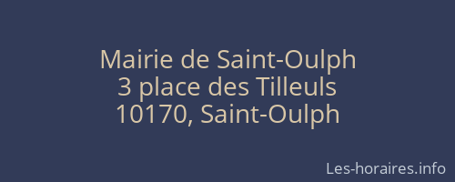 Mairie de Saint-Oulph