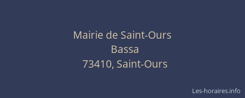 Mairie de Saint-Ours