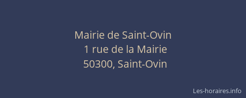 Mairie de Saint-Ovin