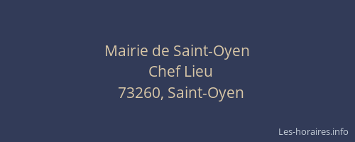 Mairie de Saint-Oyen