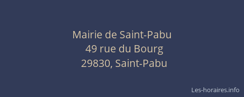 Mairie de Saint-Pabu