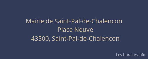 Mairie de Saint-Pal-de-Chalencon
