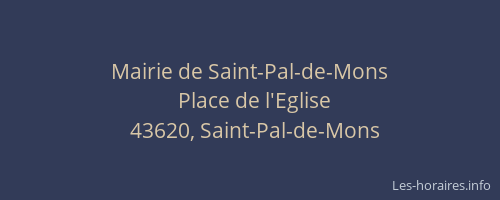 Mairie de Saint-Pal-de-Mons
