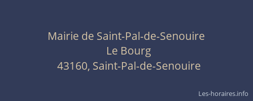 Mairie de Saint-Pal-de-Senouire