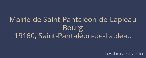 Mairie de Saint-Pantaléon-de-Lapleau